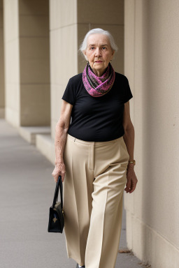 Irish elderly female with  black hair