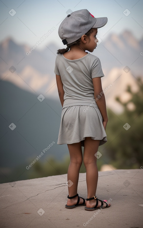 Libyan infant girl with  gray hair