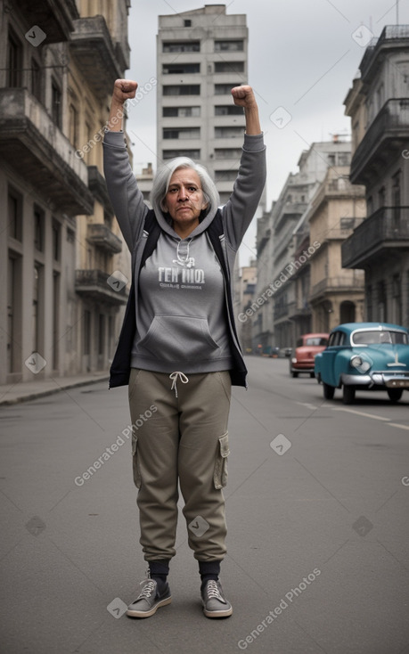 Cuban 45 years non-binary with  gray hair