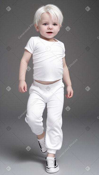 Russian infant boy with  white hair