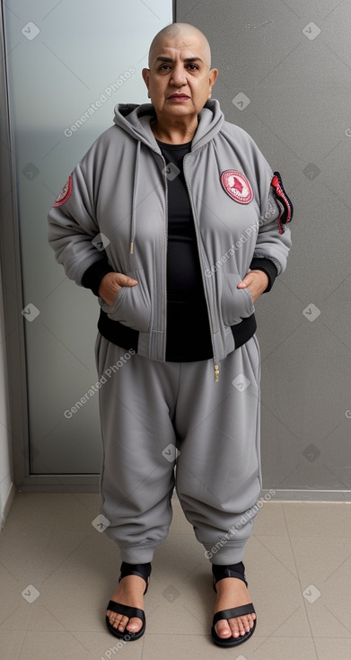 Bahraini elderly female with  gray hair