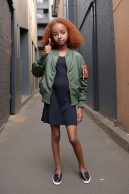 Ethiopian child girl with  ginger hair