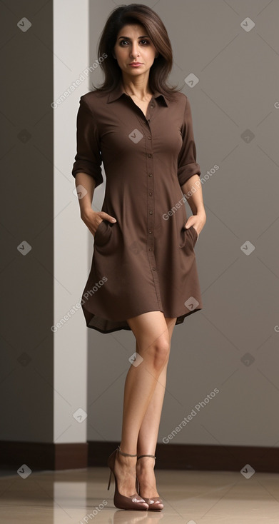 Iranian 45 years female with  brown hair