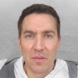 Neutral white adult male with short  brown hair and brown eyes