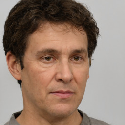 Neutral white adult male with short  brown hair and brown eyes