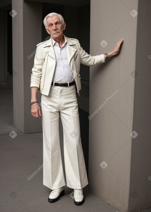 Slovak elderly male with  white hair