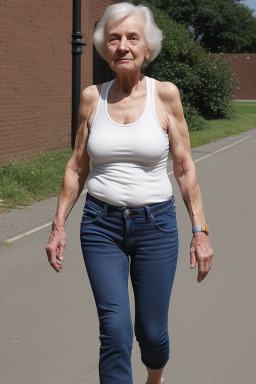 British elderly female with  brown hair