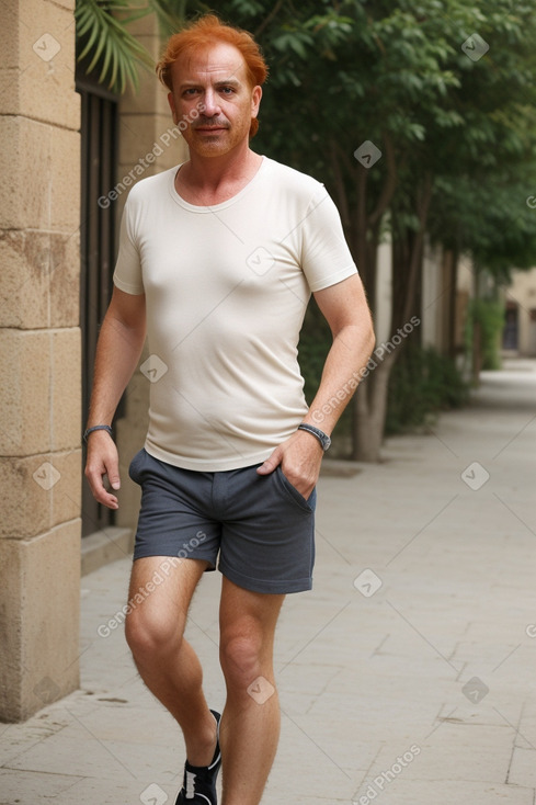 Tunisian middle-aged male with  ginger hair