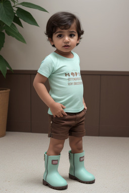 Qatari infant boy with  brown hair