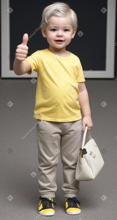 Canadian infant boy with  gray hair