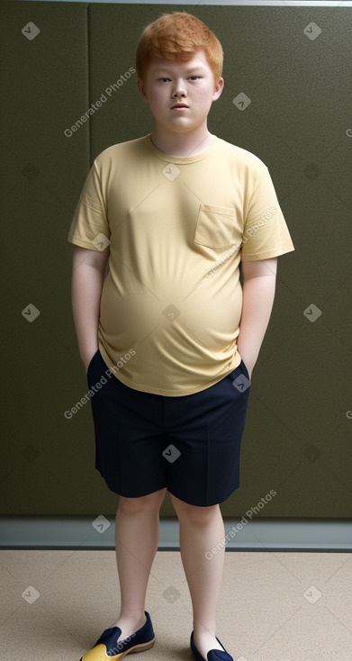 Japanese teenager boy with  ginger hair