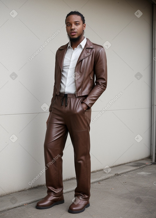 Jamaican adult male with  brown hair