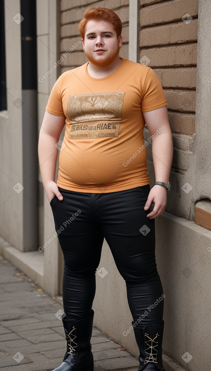 Uruguayan young adult male with  ginger hair