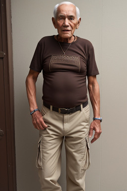 Peruvian elderly male with  brown hair