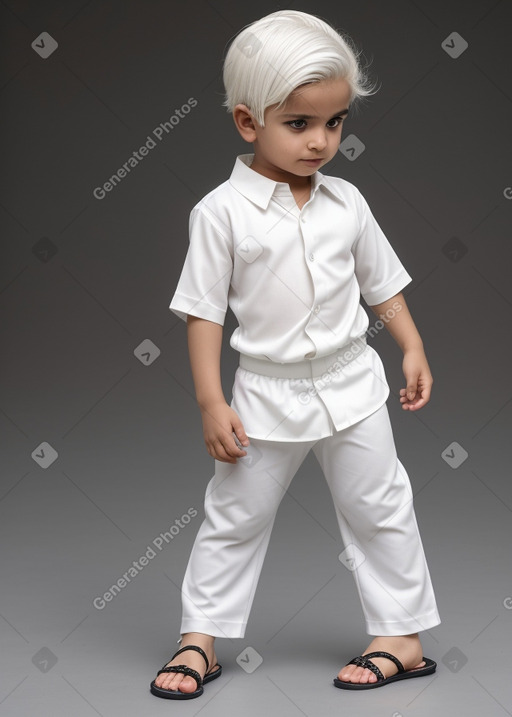 Omani infant boy with  white hair