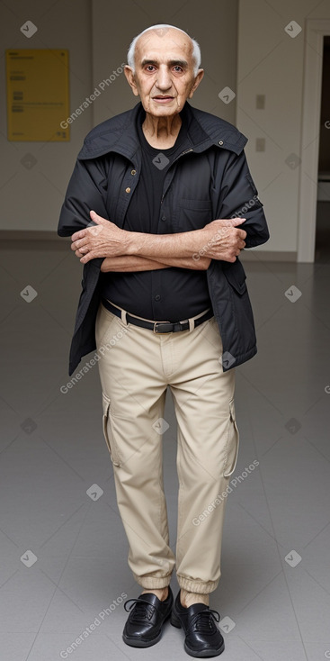 Lebanese elderly male with  black hair