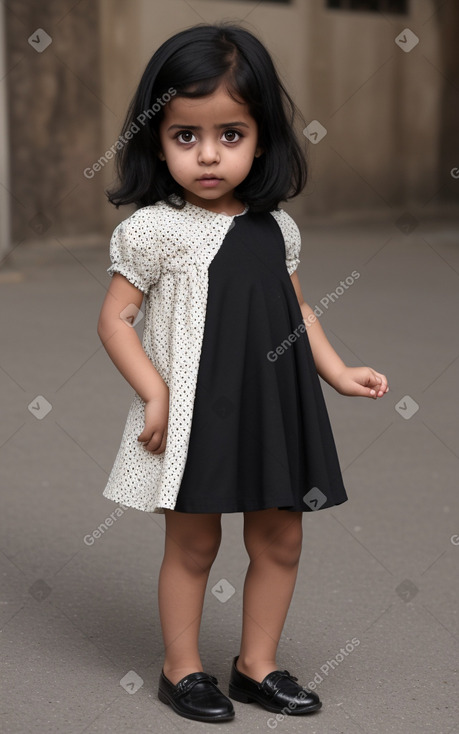 Yemeni infant girl with  black hair