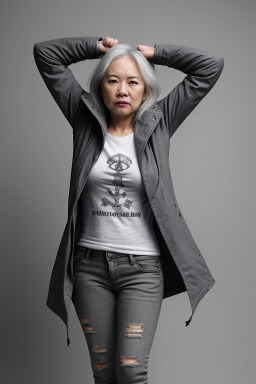 Vietnamese adult female with  gray hair