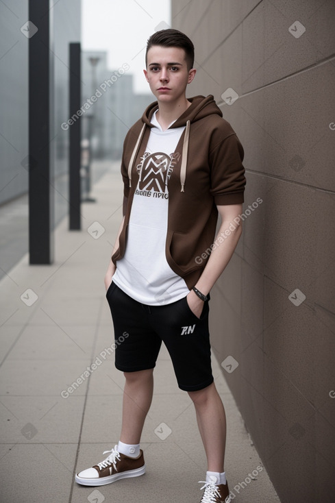 Macedonian adult non-binary with  brown hair