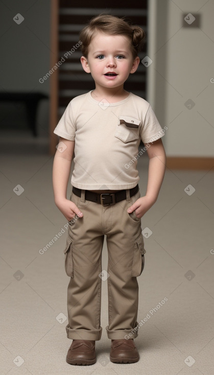 Caucasian infant boy with  brown hair