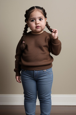 Venezuelan infant girl with  brown hair