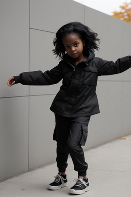 Child female with  black hair