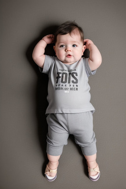 American infant boy with  gray hair