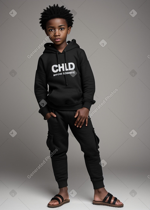 Nigerian child boy with  black hair