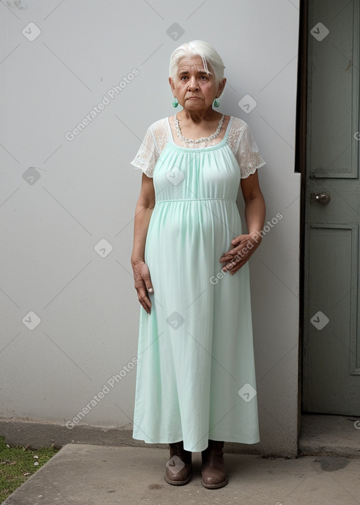 Honduran elderly female with  white hair