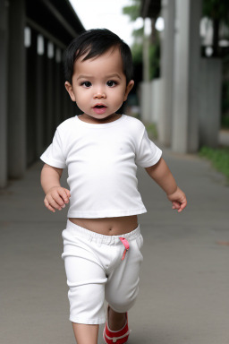 Filipino infant boy with  white hair