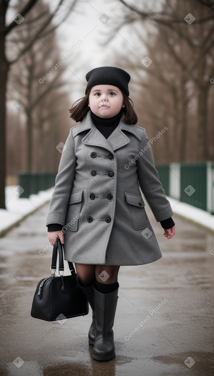 Bulgarian child girl with  gray hair