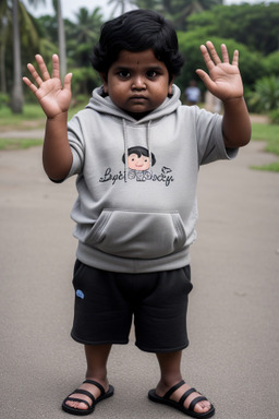 Sri lankan infant boy with  black hair