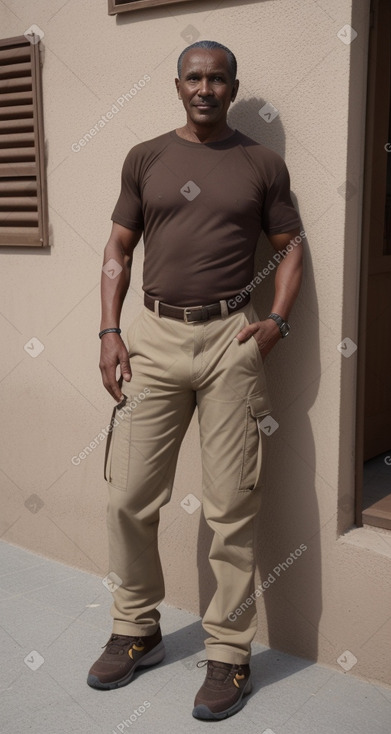 Malian middle-aged male with  brown hair