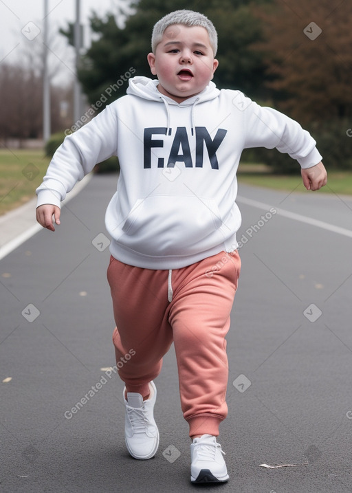 Macedonian child boy with  white hair