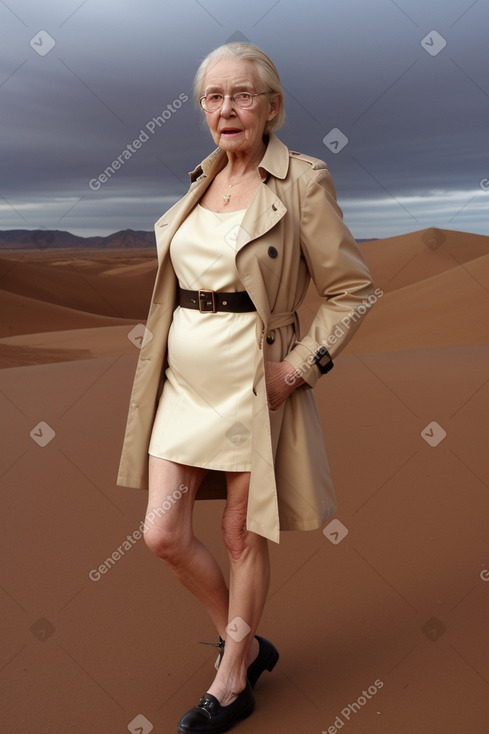 Caucasian elderly female with  blonde hair