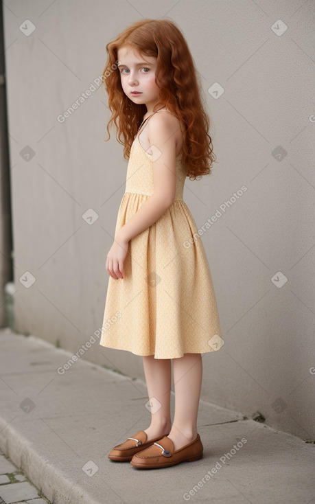 Turkish child girl with  ginger hair