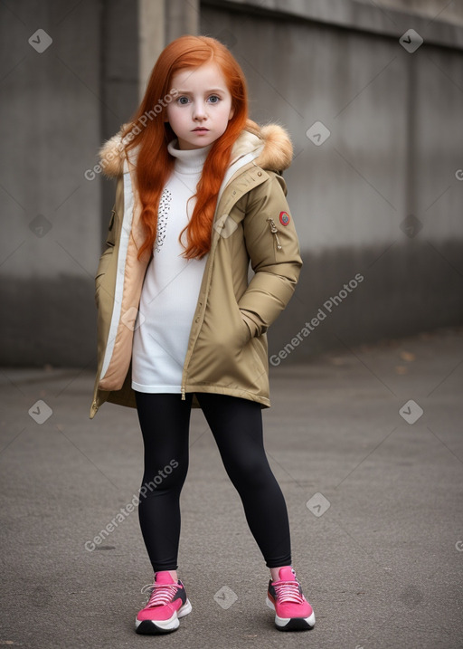 Georgian child girl with  ginger hair