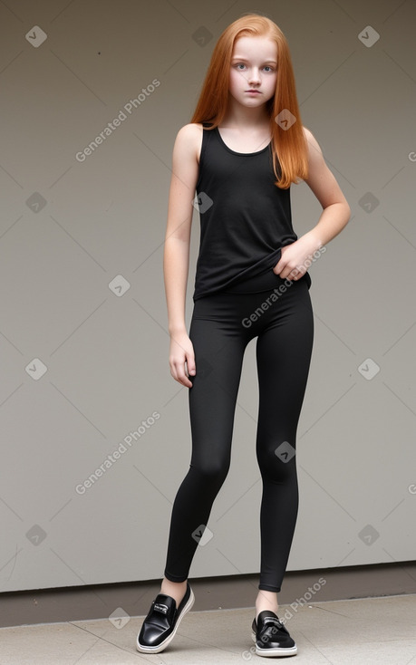 Teenager girl with  ginger hair