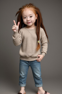 Taiwanese infant girl with  ginger hair