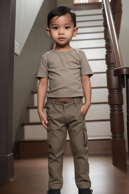 Indonesian infant boy with  gray hair