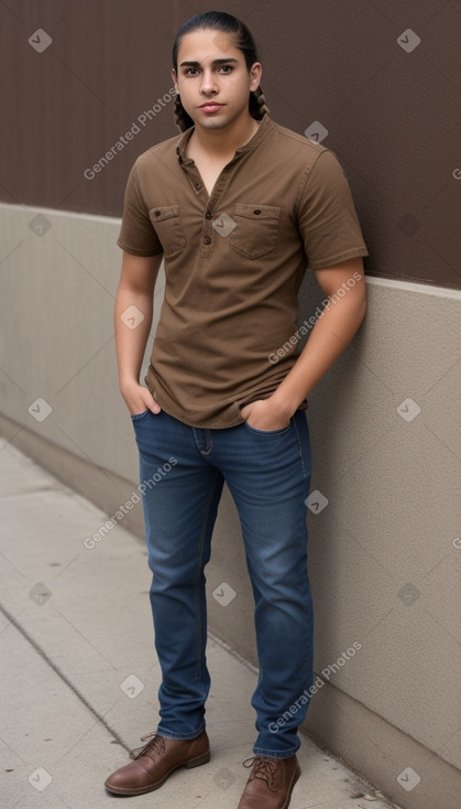 Puerto rican young adult male with  brown hair