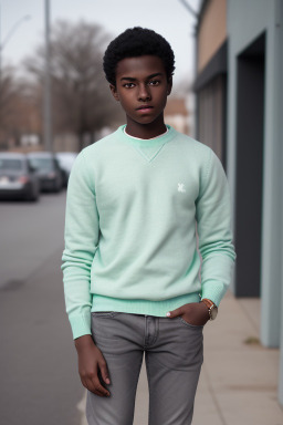 Teenager boy with  gray hair