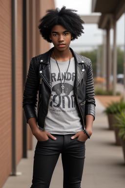 African american teenager male with  black hair