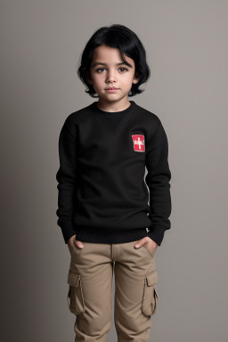 Swiss child boy with  black hair