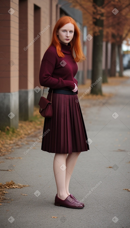 Estonian adult female with  ginger hair