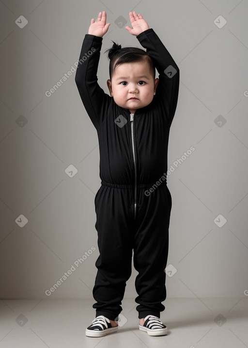 Uzbek infant boy with  black hair