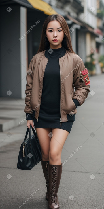 Vietnamese young adult female with  brown hair