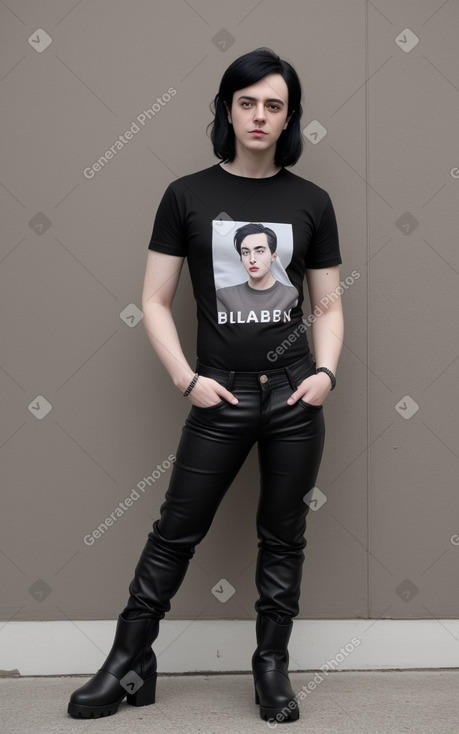 British adult non-binary with  black hair