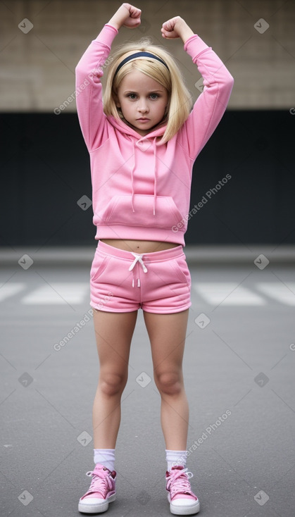 Italian child female with  blonde hair