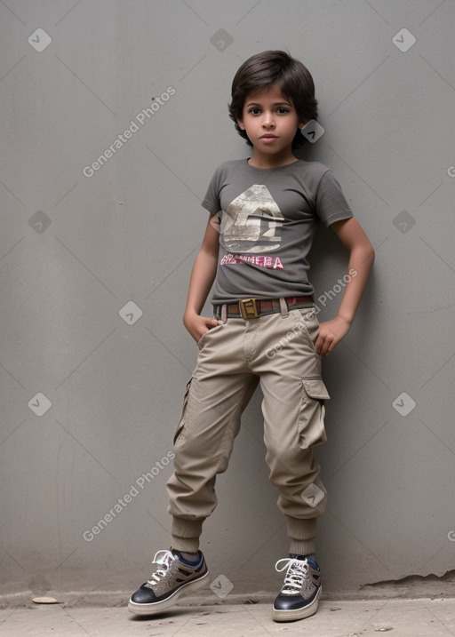 Venezuelan child boy with  brown hair